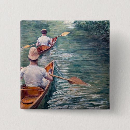 Gustave Caillebotte _ Canoes on the Yerres Button