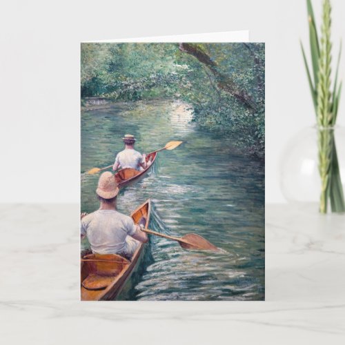 Gustave Caillebotte _ Canoes on the Yerres Card