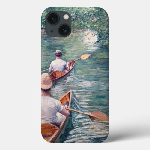 Gustave Caillebotte _ Canoes on the Yerres iPhone 13 Case