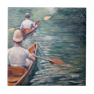Gustave Caillebotte - Canoes on the Yerres Ceramic Tile