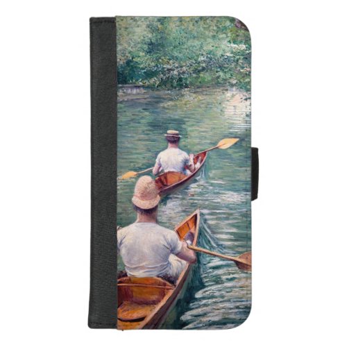 Gustave Caillebotte _ Canoes on the Yerres iPhone 87 Plus Wallet Case