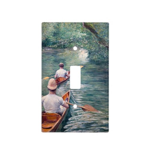Gustave Caillebotte _ Canoes on the Yerres Light Switch Cover