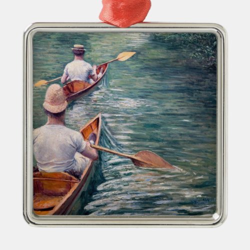 Gustave Caillebotte _ Canoes on the Yerres Metal Ornament