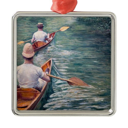 Gustave Caillebotte - Canoes on the Yerres Metal Ornament
