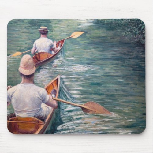Gustave Caillebotte _ Canoes on the Yerres Mouse Pad