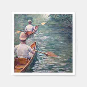 Gustave Caillebotte - Canoes on the Yerres Napkins