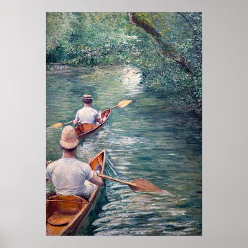 Gustave Caillebotte _ Canoes on the Yerres Poster