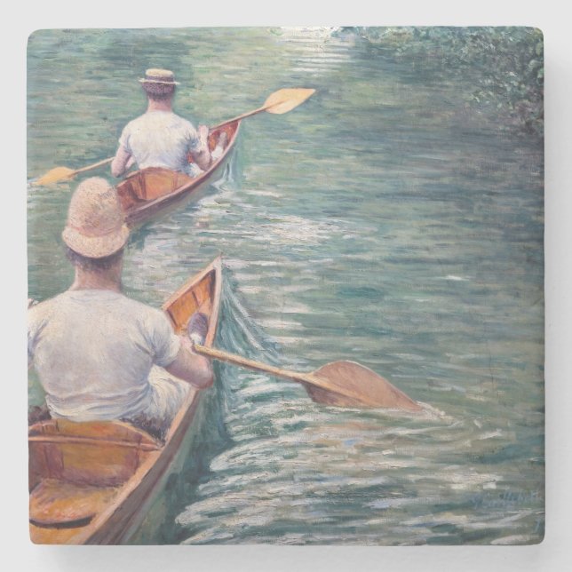 Gustave Caillebotte - Canoes on the Yerres Stone Coaster (Front)