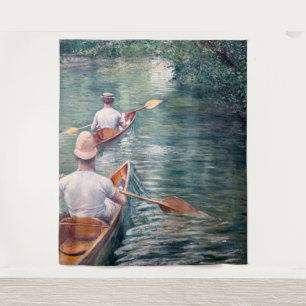 Gustave Caillebotte - Canoes on the Yerres Tapestry