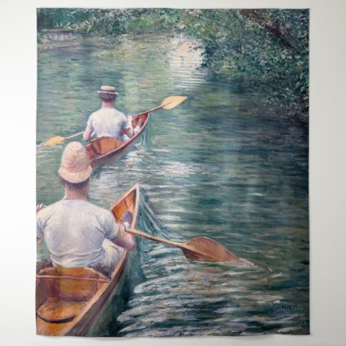 Gustave Caillebotte _ Canoes on the Yerres Tapestry