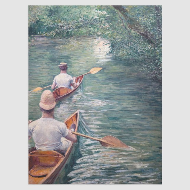 Gustave Caillebotte - Canoes on the Yerres Tissue Paper (Creator Uploaded)