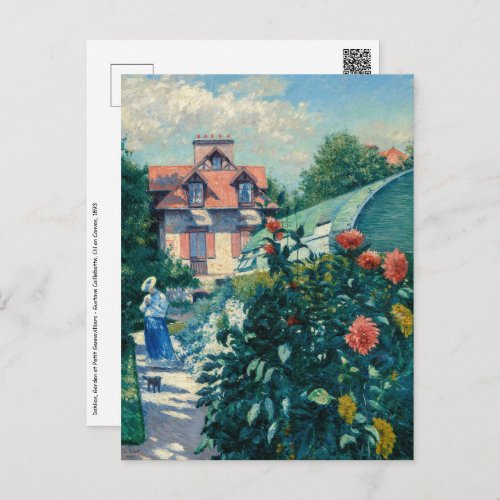 Gustave Caillebotte _ Dahlias Garden Postcard