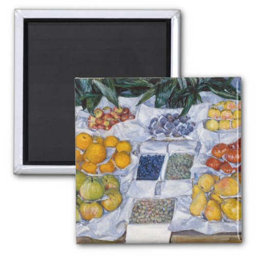 Gustave Caillebotte _ Fruit Displayed on a Stand Magnet
