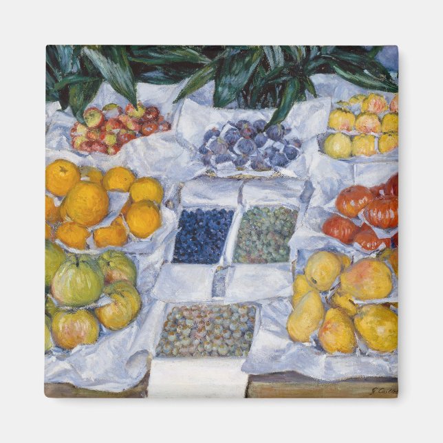 Gustave Caillebotte - Fruit Displayed on a Stand Magnet (Front)
