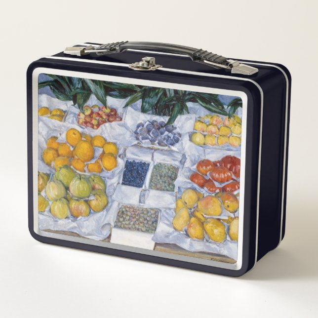 Gustave Caillebotte - Fruit Displayed on a Stand Metal Lunch Box (Front)