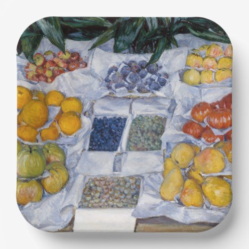 Gustave Caillebotte _ Fruit Displayed on a Stand Paper Plates