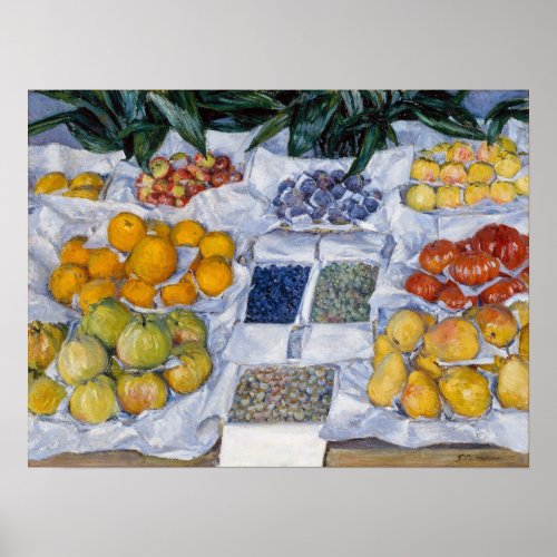 Gustave Caillebotte _ Fruit Displayed on a Stand Poster