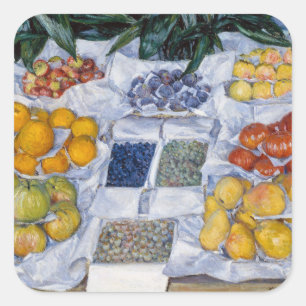 Gustave Caillebotte - Fruit Displayed on a Stand Square Sticker