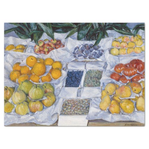 Gustave Caillebotte _ Fruit Displayed on a Stand Tissue Paper