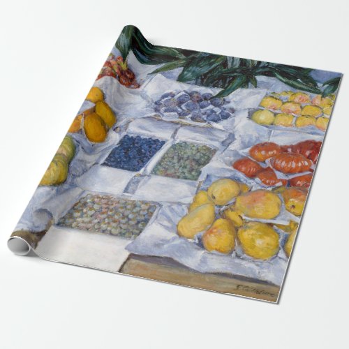 Gustave Caillebotte _ Fruit Displayed on a Stand Wrapping Paper