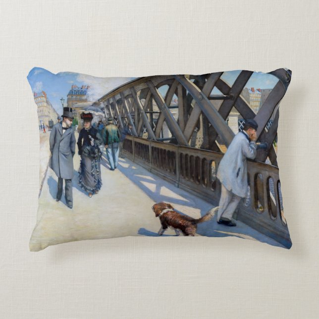 Gustave Caillebotte - Le Pont de l'Europe Accent Pillow (Front)