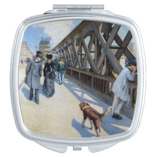 Gustave Caillebotte - Le Pont de l'Europe Compact Mirror