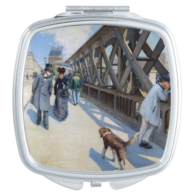 Gustave Caillebotte - Le Pont de l'Europe Compact Mirror (Front)