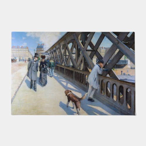 Gustave Caillebotte _ Le Pont de lEurope Doormat