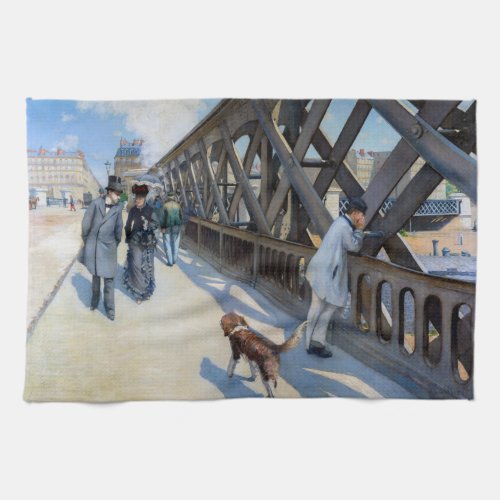 Gustave Caillebotte _ Le Pont de lEurope Kitchen Towel