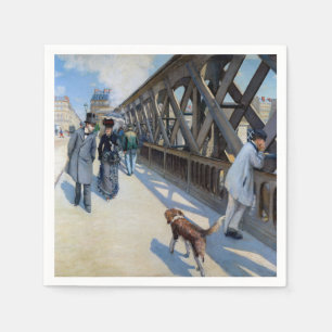 Gustave Caillebotte - Le Pont de l'Europe Napkins
