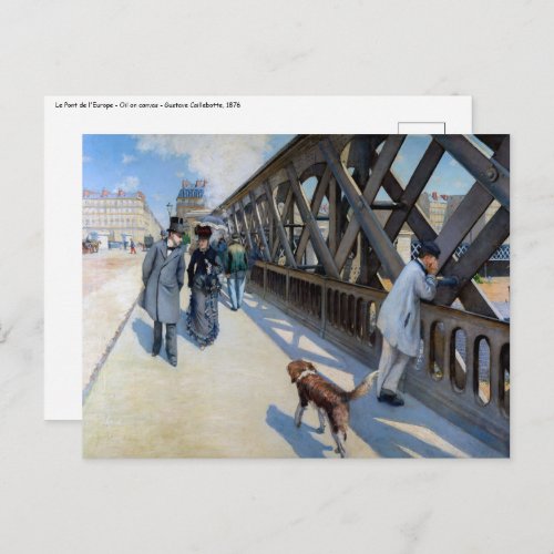 Gustave Caillebotte _ Le Pont de lEurope Postcard