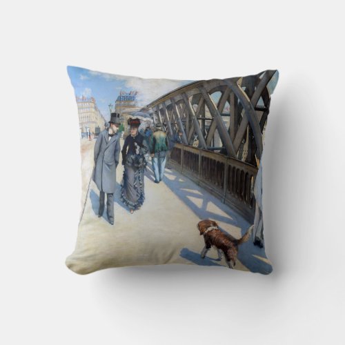 Gustave Caillebotte _ Le Pont de lEurope Throw Pillow