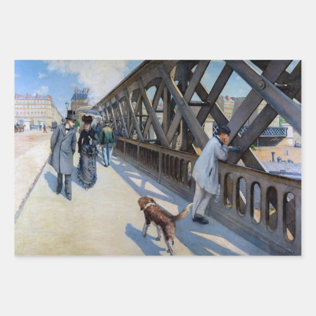 Gustave Caillebotte - Le Pont de l'Europe Wrapping Paper Sheets (Front)