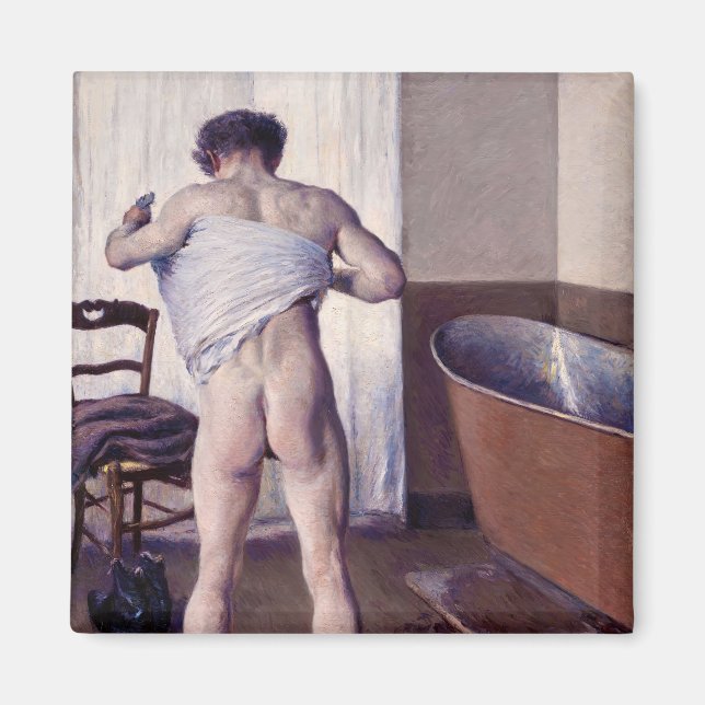 Gustave Caillebotte - Man at his Bath Magnet (Front)