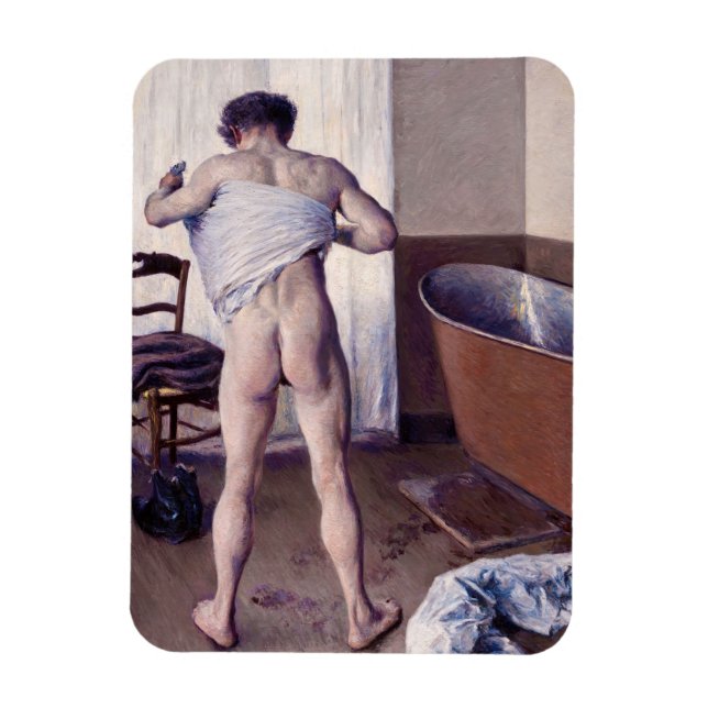Gustave Caillebotte - Man at his Bath Magnet (Vertical)