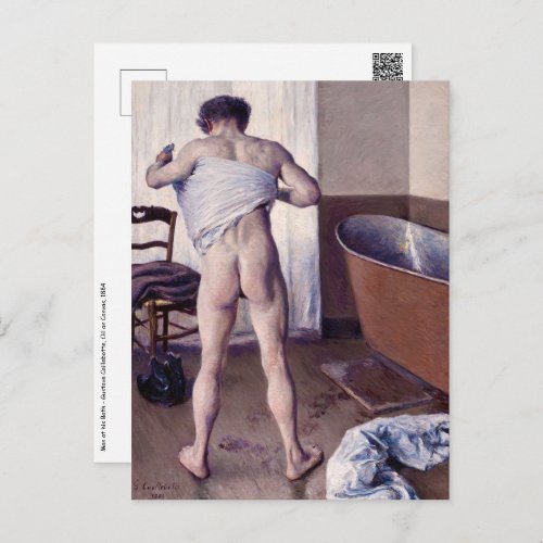 Gustave Caillebotte _ Man at his Bath Postcard