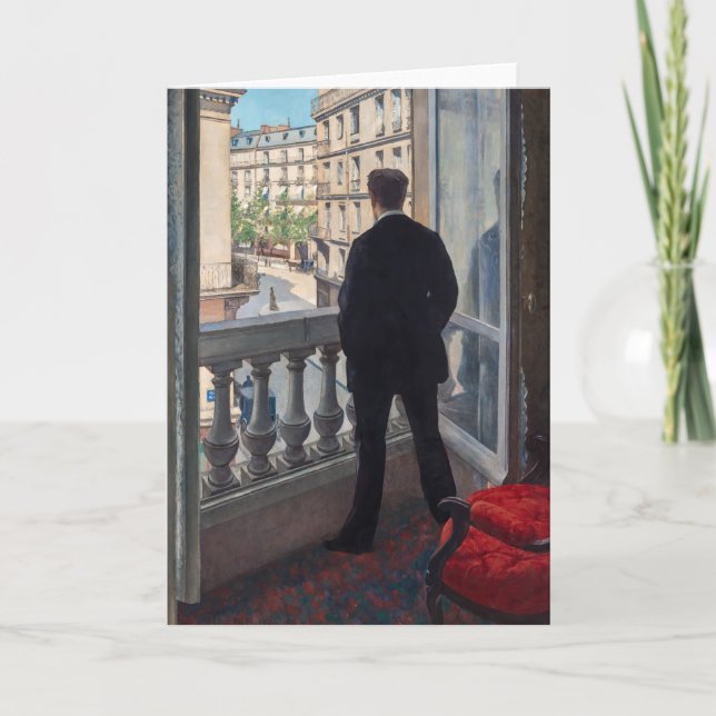 Gustave Caillebotte - Man at the Window Card (Front)