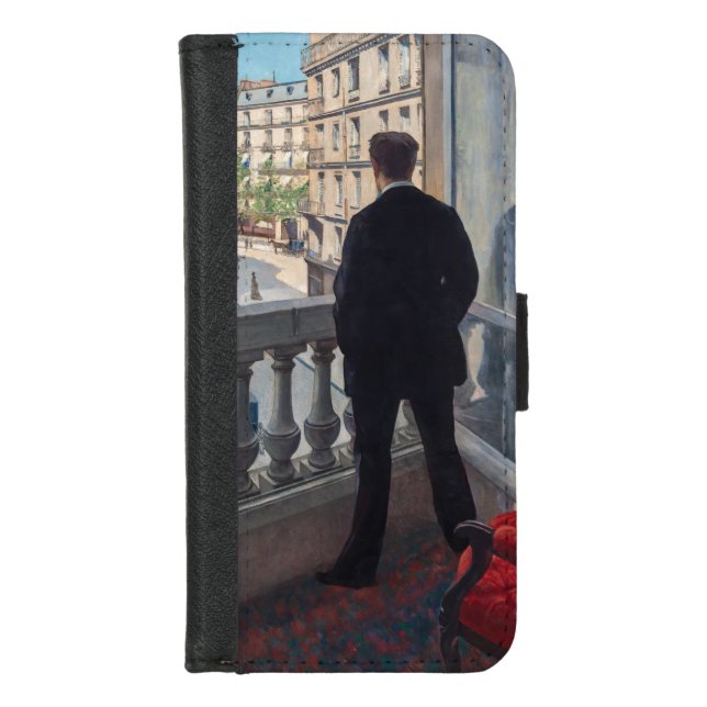 Gustave Caillebotte - Man at the Window iPhone Wallet Case (Front)
