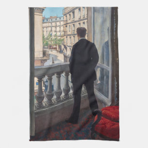 Gustave Caillebotte - Man at the Window Kitchen Towel
