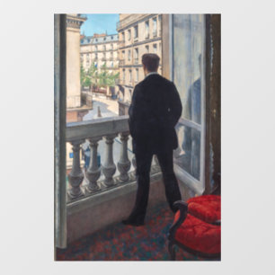 Gustave Caillebotte - Man at the Window Window Cling