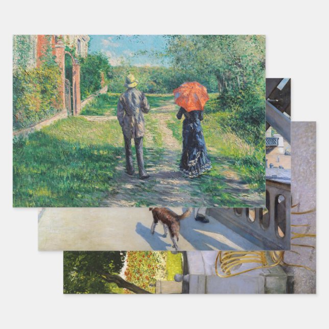 Gustave Caillebotte - Masterpieces Selection Wrapping Paper Sheets (Set)