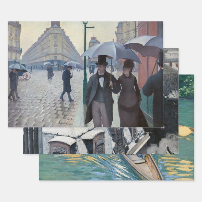 Gustave Caillebotte - Masterpieces Selection Wrapping Paper Sheets (Set)