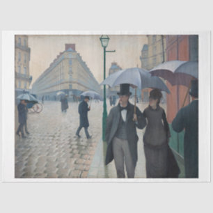 Gustave Caillebotte Paris Rainy Day Decoupage Tissue Paper