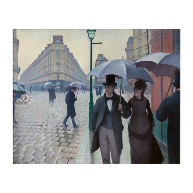 Gustave Caillebotte - Paris Street; Rainy Day Acrylic Print (Front)