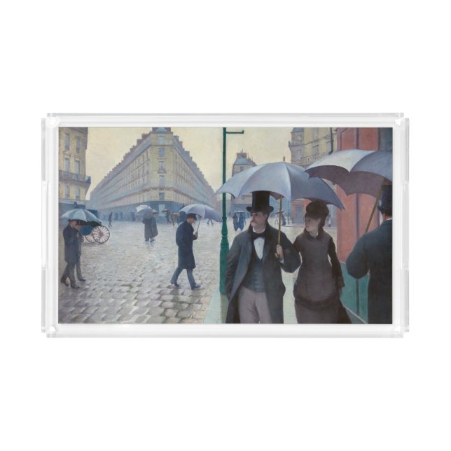 Gustave Caillebotte - Paris Street; Rainy Day Acrylic Tray (Front)