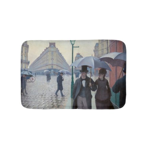 Gustave Caillebotte _ Paris Street Rainy Day Bath Mat