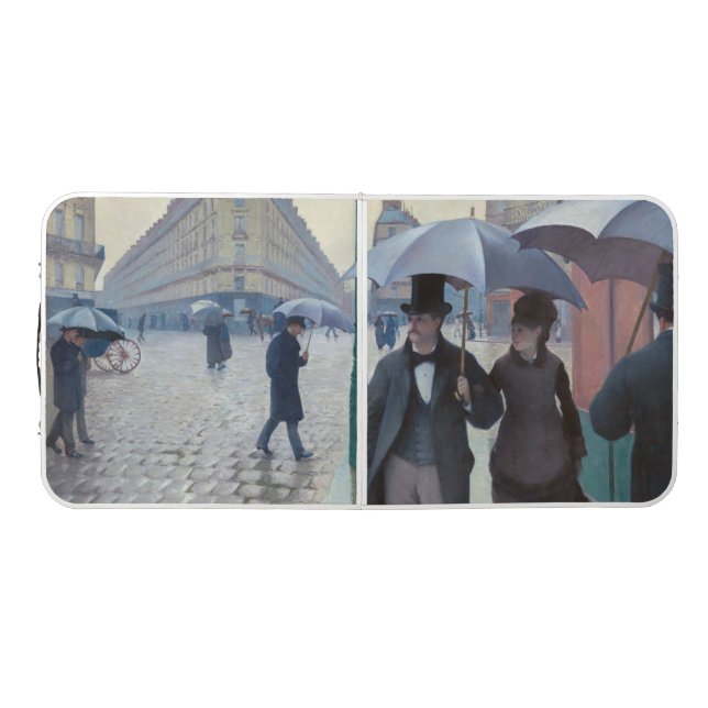 Gustave Caillebotte - Paris Street; Rainy Day Beer Pong Table (Top)