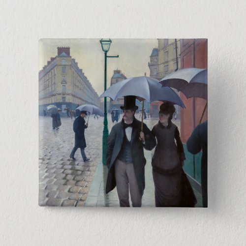 Gustave Caillebotte _ Paris Street Rainy Day Button