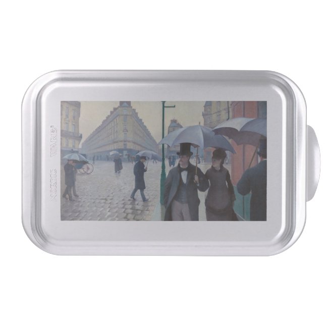 Gustave Caillebotte - Paris Street; Rainy Day Cake Pan (Front)