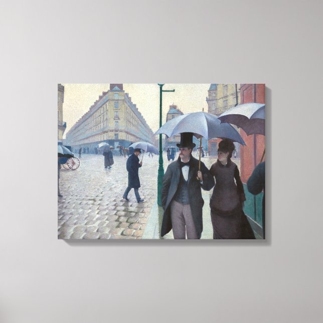 Gustave Caillebotte - Paris Street; Rainy Day Canvas Print (Front)